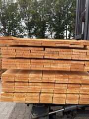 Ca. 100x Douglas vlonderplanken, 25x140mm, lengte 500cm
